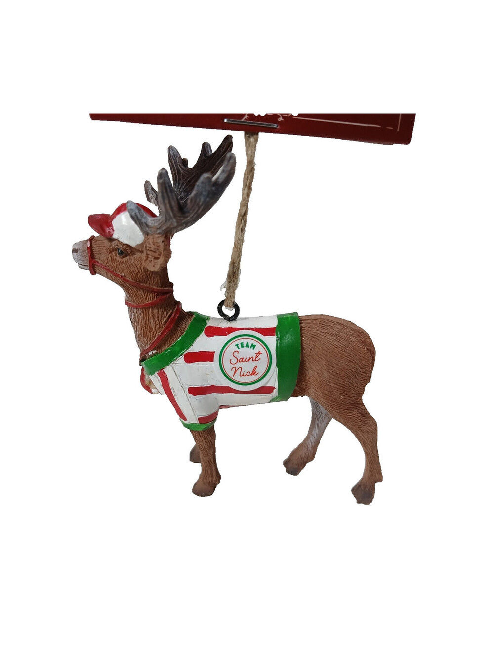 Reindeer St Nick's Team Baseball Tee Cap Christmas tree Ornament Buck Decoration